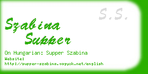 szabina supper business card